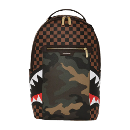 Sprayground Sip Sneakin & Peekin DLXSV Unisex Brown Backpack For School  Lather