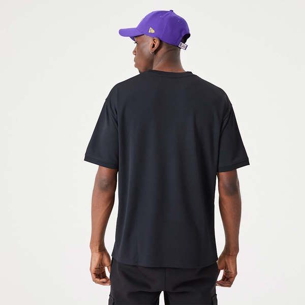 Black New Era NBA LA Lakers Script Logo T-Shirt