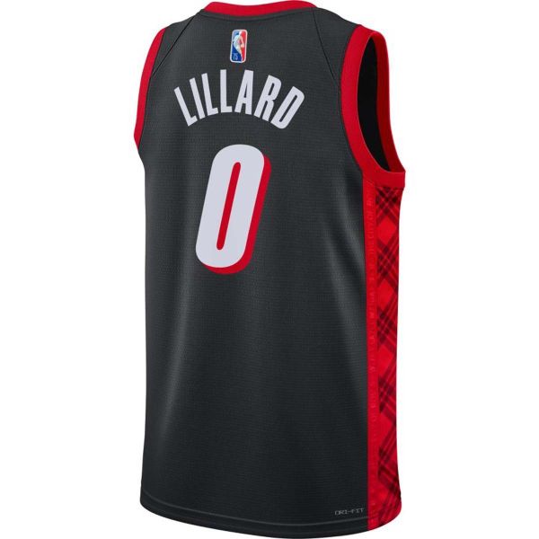 NIKE DRI FIT NBA TRAIL BLAZERS RIP CITY EDITION 2021 SWINGMAN JERSEY 0 DAMIAN LILLARD